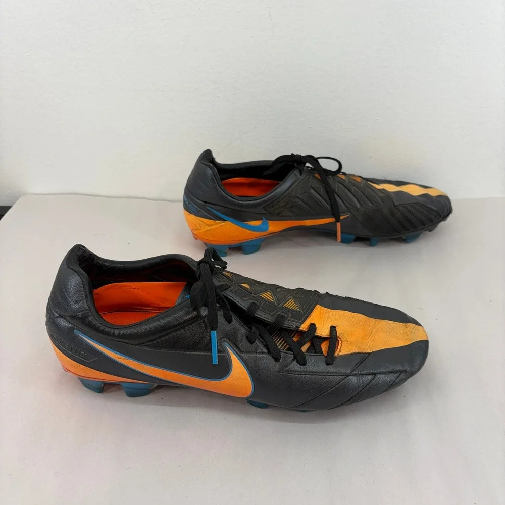 Nike Total 90 Laser IV FG Mens Soccer Cleats Black Orange Mens 12 Bag Kanga-Lite